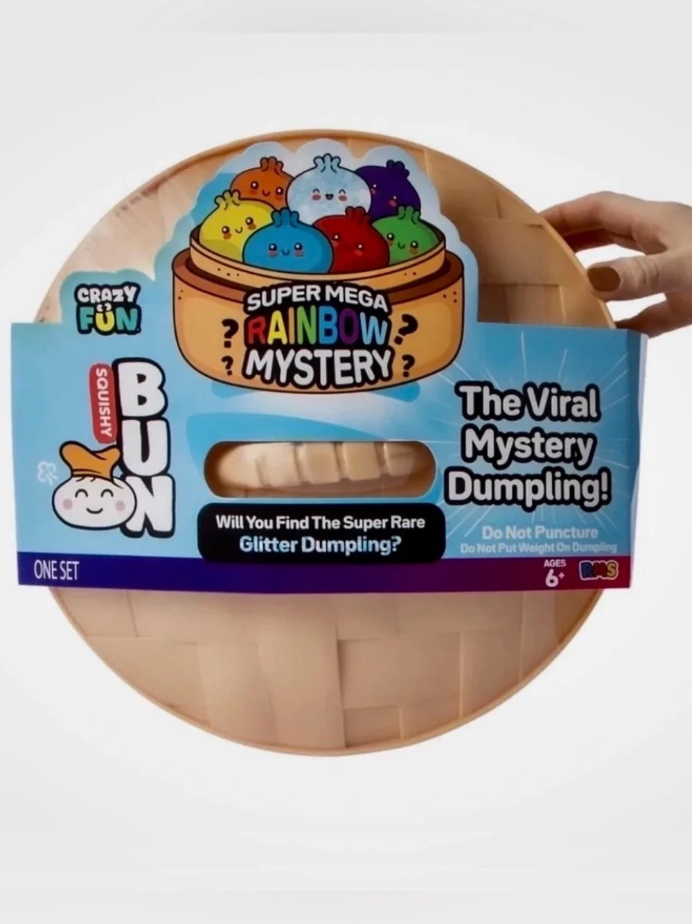 RMS Crazy Fun SUPER MEGA 🌈 Rainbow Mystery Dumpling Bun 12” ~ 8.5lbs NEW SEALED